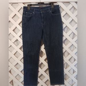 Levi's women's mid rise skinny blue jeans, sz 14